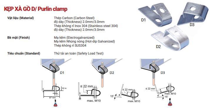 KẸP XÀ GỒ D