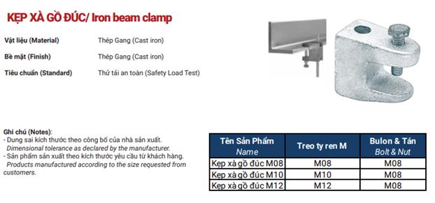 KẸP XÀ GỒ ĐÚC