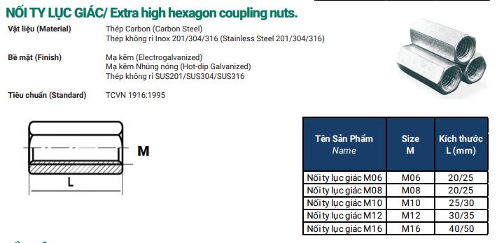 NỐI TY LỤC GIÁC