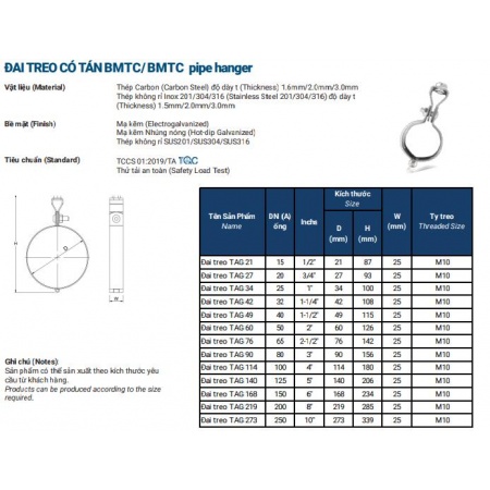 BMTC Pipe Hanger